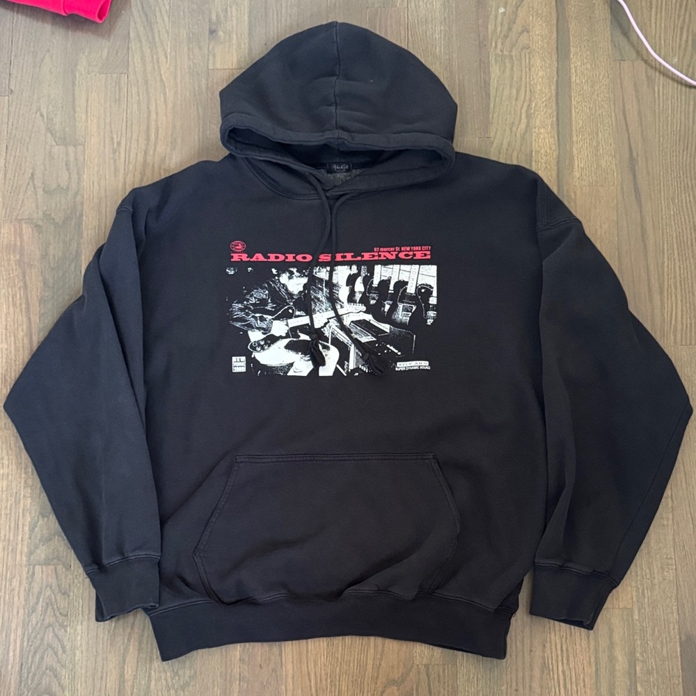 Brandy Melville Black Radio Silence Hoodie
